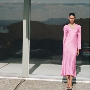 Zara Jacquard Midi Dress